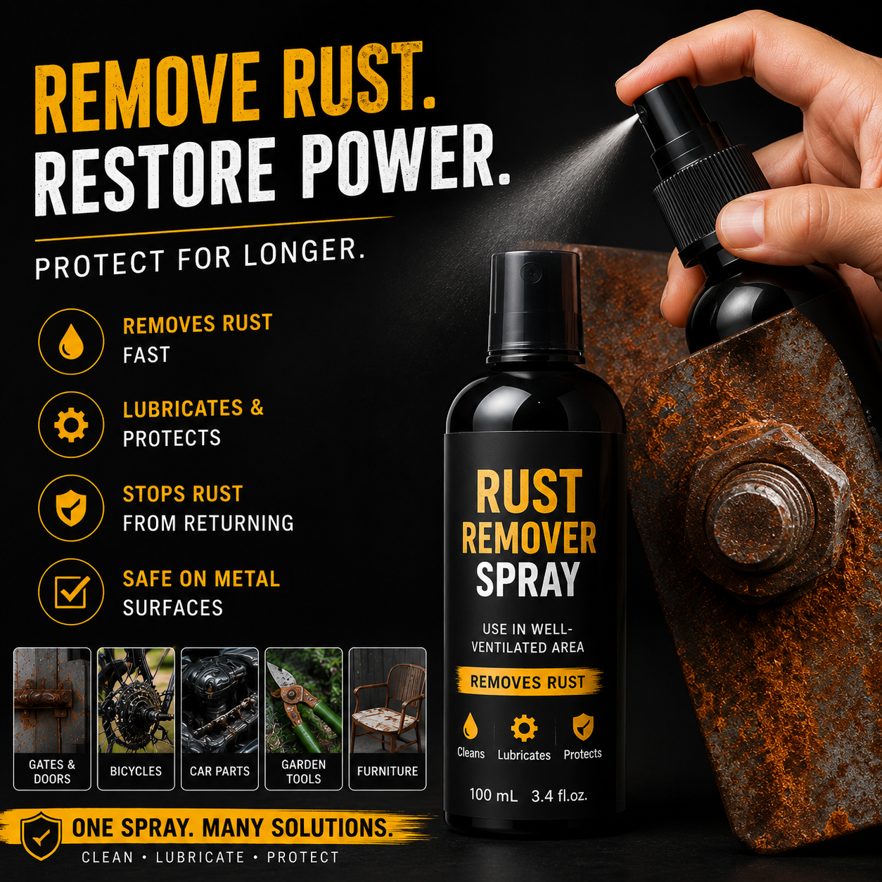 RustGone Pro Lubricant Spray (Pack of 3) ⭐